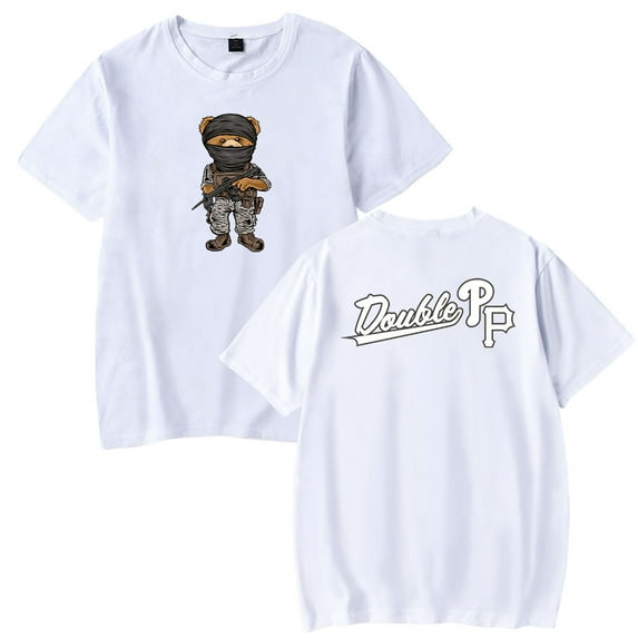 Peso Pluma Doble P Tshirt 2023 World Tour Merch Double PP Tee Women Men O-neck Short Sleeve Casual T-shirt