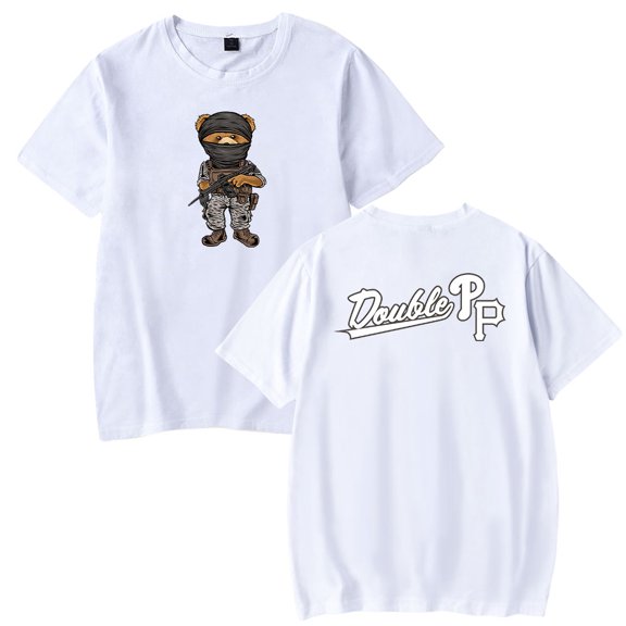 Peso Pluma Doble P Tshirt 2023 World Tour Merch Double PP Tee Women Men O-neck Short Sleeve Casual T-shirt