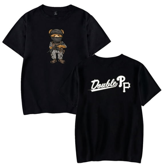 Peso Pluma Doble P Tshirt 2023 World Tour Merch Double PP Tee Women Men O-neck Short Sleeve Casual T-shirt