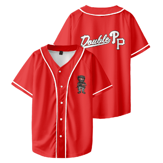 Peso Pluma Double PP Baseball Shirt Women Men Short Sleeve Casual Summer Unisex Tops