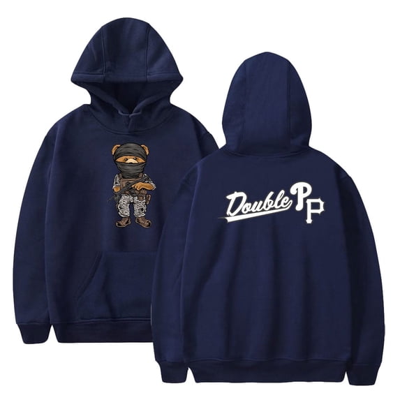 Peso Pluma Double PP Hoodie Women Men Rapper Long Sleeve Pullover HipHop Style