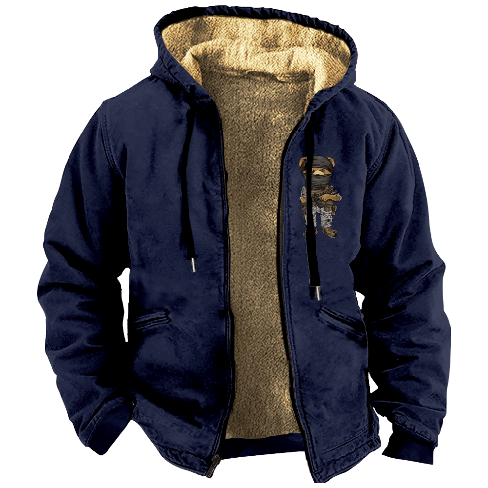 DGHM-JLMY Men's Colorblock Hoodie - Thickened Fleece, Long Sleeve Pullover, Casual Fit