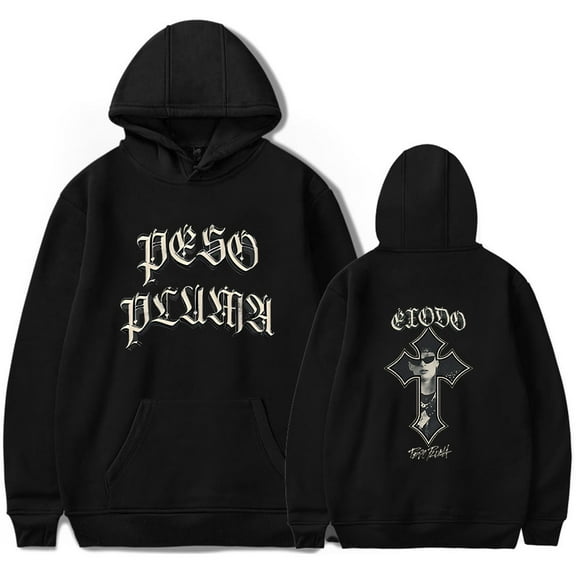 Peso Pluma Exodo Cross Hoodie Casual Sweatshirt Long-Sleeved Top