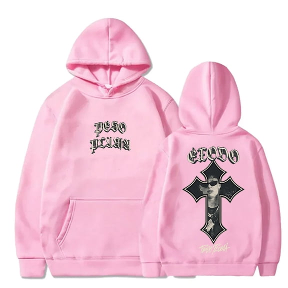 Peso Pluma Exodo Cross Hoodies Rapper Tour Merch Pullovers Women Men Fashion Casual HipHop Sweatshirts
