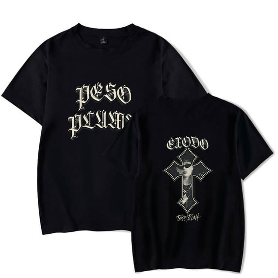 Peso Pluma Exodo Cross T-shirt Men Women Short-sleeved Crewneck Fashion Casual Summer top