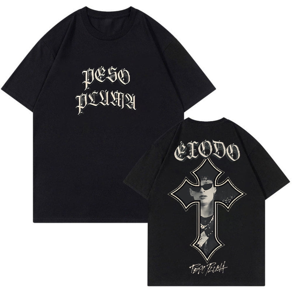 Peso Pluma Exodo Cross Tee Short Sleeve Cotton T-shirt Women