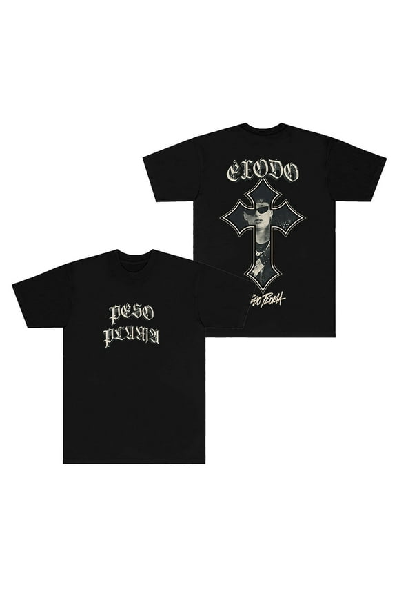 Peso Pluma Exodo Cross Tee Tour New Logo Merch Summer Women Men Fashion Casual Short Sleeve T-shirts