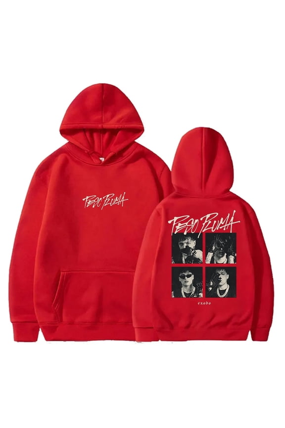 Peso Pluma Exodo Portraits Hoodie Rapper 2024 Tour Merch Pullovers WomenMen Fashion Casual Sweatshirts