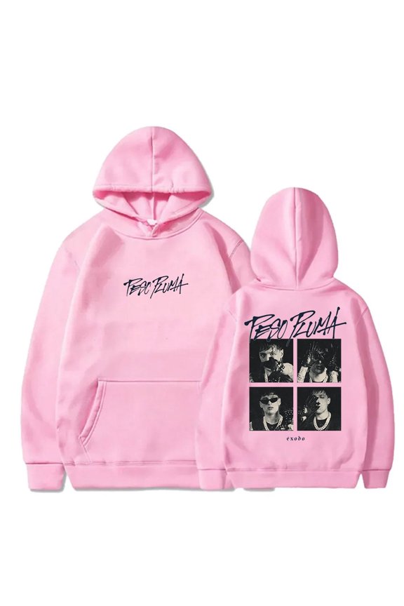 Peso Pluma Exodo Portraits Hoodie Rapper 2024 Tour Merch Pullovers WomenMen Fashion Casual Sweatshirts