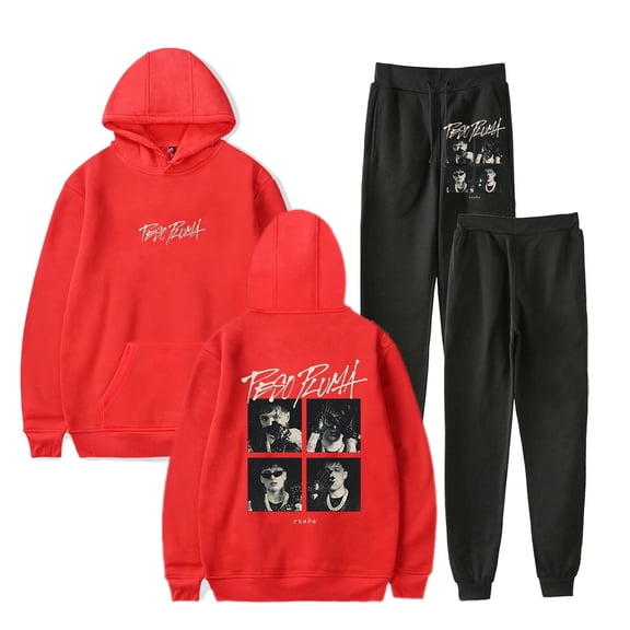 Peso Pluma Exodo Portraits Hoodies Jogger Pants Set 2024 Tour Merch Pullovers Women Men Fashion Casual Sweatshirts