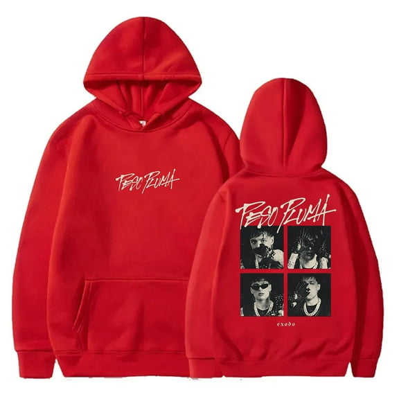 Peso Pluma Exodo Portraits Hoodies Rapper 2024 Tour Merch Pullovers Women Men Fashion Casual Hooded Sweatshirts