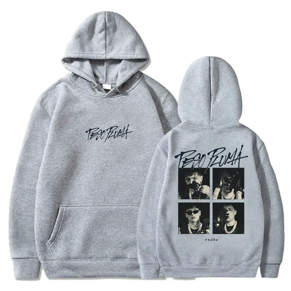 Peso Pluma Exodo Portraits Hoodies Rapper 2024 Tour Merch Pullovers Women Men Fashion Casual Hooded Sweatshirts