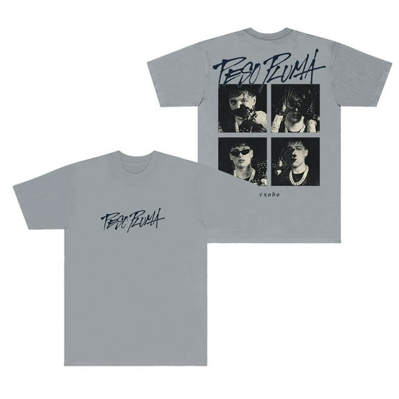 Peso Pluma Exodo Portraits Tee 2024 Tour Merch Vintage T-shirts Women Men Fashion Casual Streetwear Short Sleeve