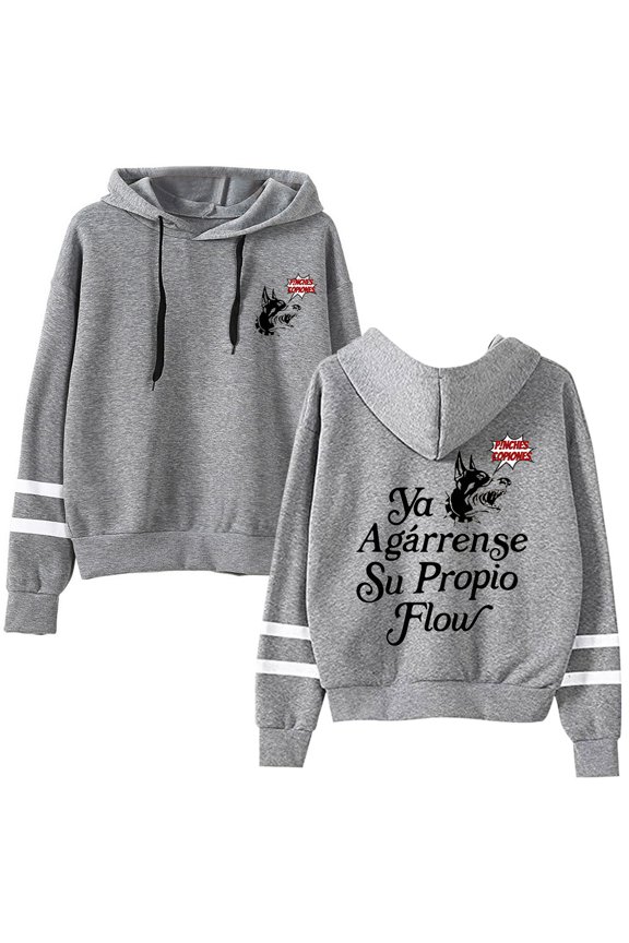 Peso Pluma Exodo Pullover Hoodies Rapper Tour Logo Merch Pocketless Parallel Bars Sleeve Streetwear