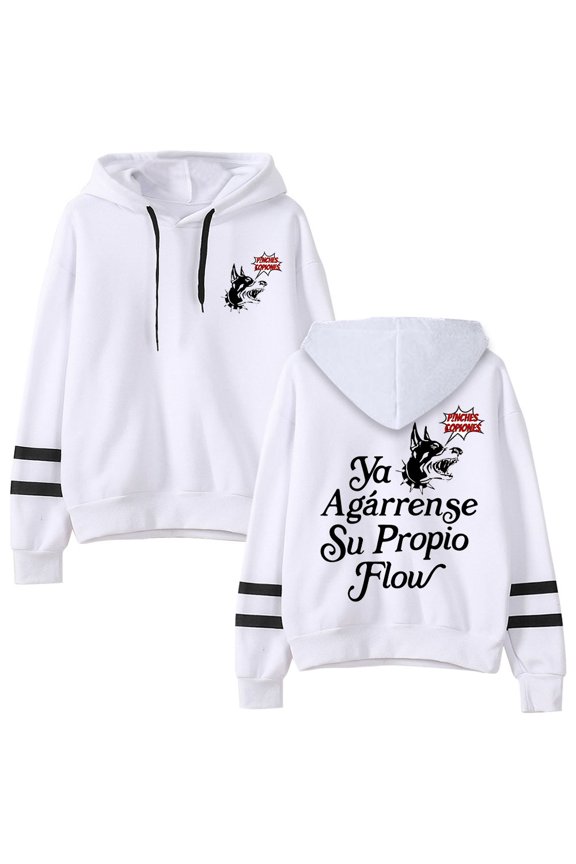 Peso Pluma Exodo Pullover Hoodies Rapper Tour Logo Merch Pocketless Parallel Bars Sleeve Streetwear