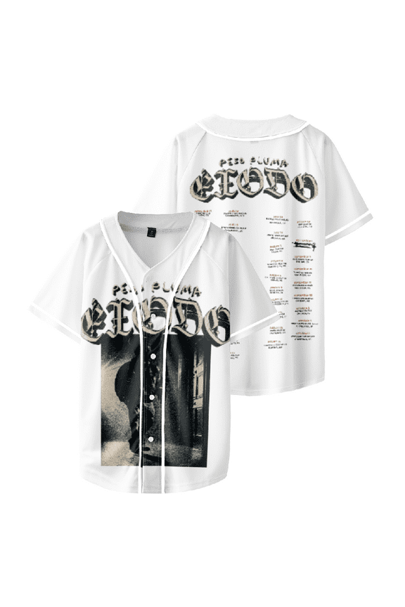 Peso Pluma Exodo Tour 2024 Baseball Jersey V-neck Short Sleeved