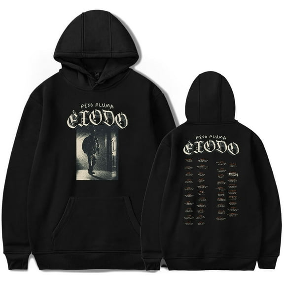 Peso Pluma Exodo Tour 2024 Hoodie Casual Sweatshirt Pocket Drawstring Hoodie Streetwear