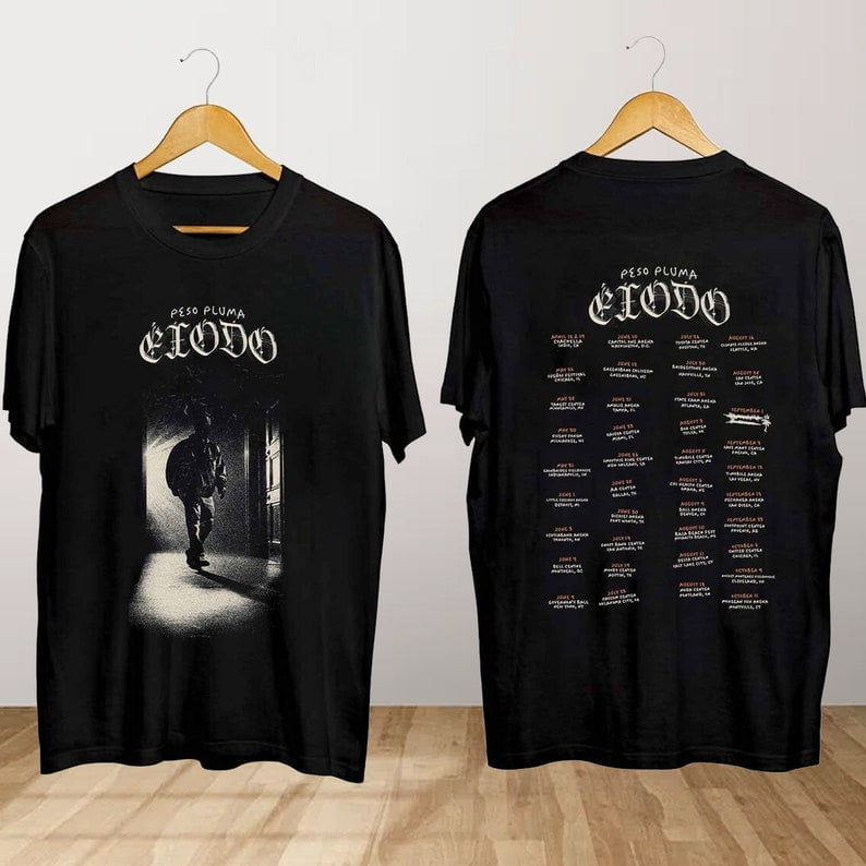 Peso Pluma Exodo Tour 2024 Shirt, Peso Pluma Concert Shirt, Exodo Tour ...