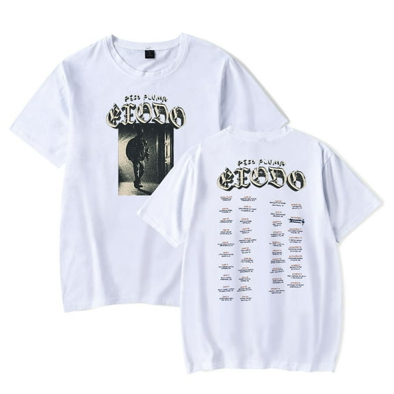 Peso Pluma Exodo Tour 2024 Tee Shirt Round Neck Short Sleeved