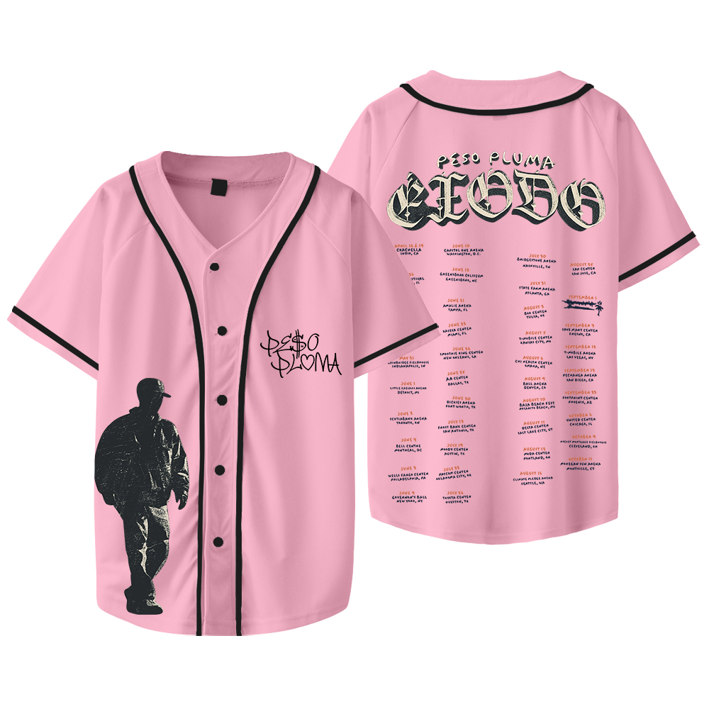 Peso Pluma Exodo Tour Merch Baseball Jacket New Logo Jersey Women Men ...