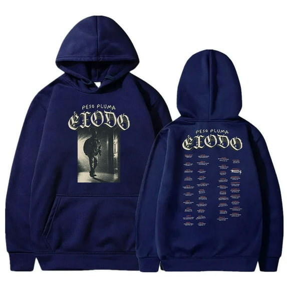 Peso Pluma Exodo Tour Merch Hoodies New Logo Hooded Sweatshirts Women Men Fashion Casual HipHop Pullovers