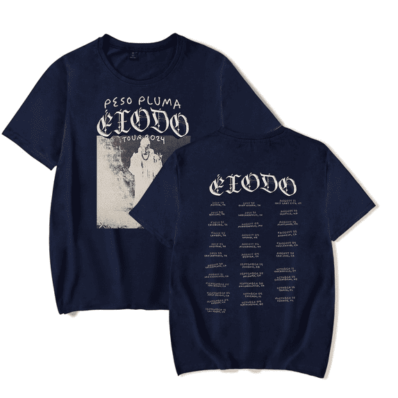 Peso Pluma Exodo Tour Merch T-Shirt Casual Short Sleeved men and women Unisex Tee