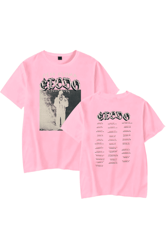 Peso Pluma Exodo Tour Merch T-shirt casual pure cotton short sleeved men's and women's trendy T-shirt