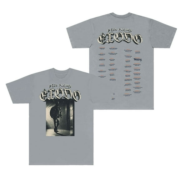 Peso Pluma Exodo Tour Merch T-shirts New Logo Women Men Fashion Casual HipHop Short Sleeve top