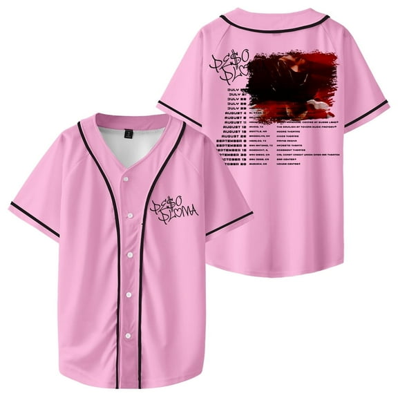 Peso Pluma Merch Baseball Uniform Streetwear Short Sleeve Tracklist Women Men Rapper Fashion Casual Harajuku Jersey Clothes