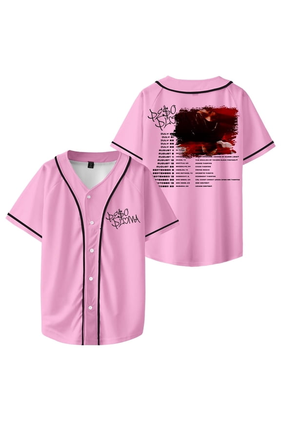 Peso Pluma Merch Baseball Uniform Streetwear Short Sleeve Tracklist Women Men Rapper Fashion Casual Harajuku Jersey Clothes