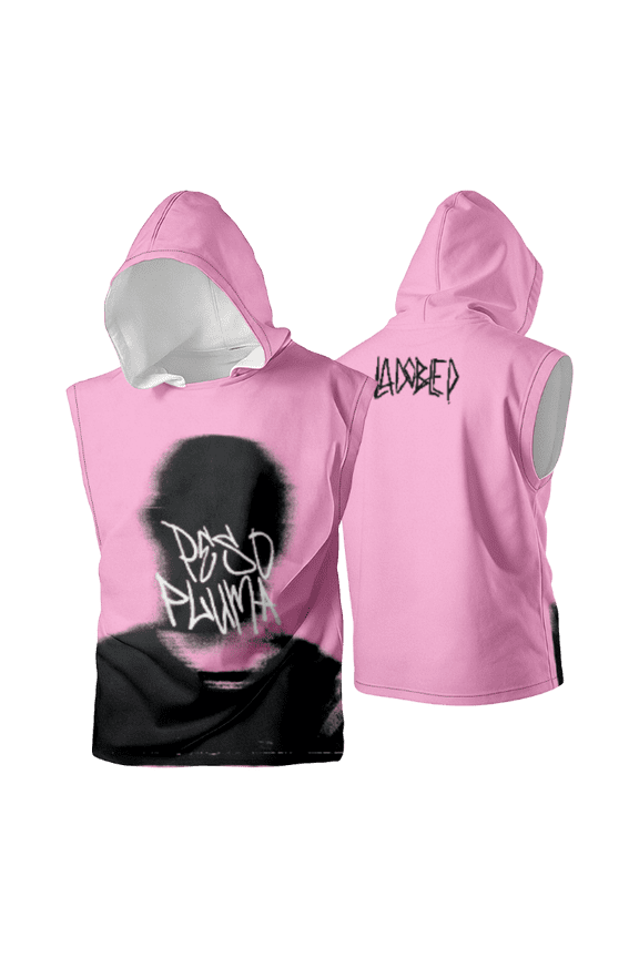 Peso Pluma Merch Blurred Portrait Sleeveless Hoodie T-Shirt Horror Movie Fan Graphic Tank Summer Streetwear Top