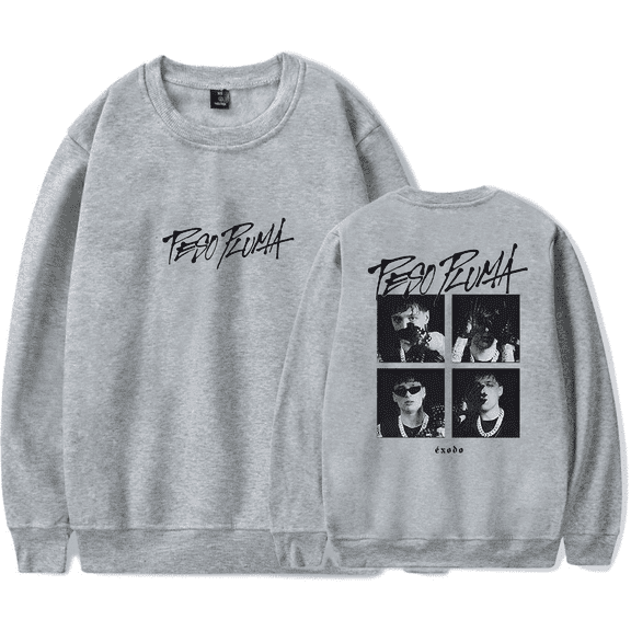 Peso Pluma Merch Crewneck Long Sleeve Sweatshirt Tour Exodo Portraits Hoodie Hip Hop Rapper New Album Merch Unisex Streetwear