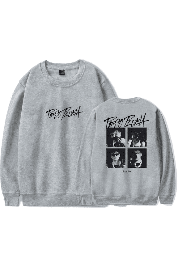 Peso Pluma Merch Crewneck Long Sleeve Sweatshirt Tour Exodo Portraits Hoodie Hip Hop Rapper New Album Merch Unisex Streetwear