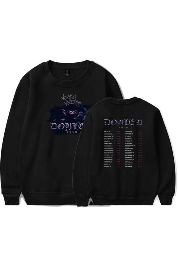 Peso Pluma Merch Doble P Tour Sweatshirt HipHop Rapper Unisex Print Long Sleeve Top