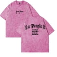 thumbnail image 1 of Peso Pluma Merch La People II Vintage Washed Cotton Dirtyfit T-Shirt Oversized Black Graphic Tee, 1 of 4
