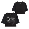 thumbnail image 1 of Peso Pluma Merch Mask T-Shirt For Women&Girls Midriff Short Sleeve Summer Fashion Vest Tee, 1 of 3