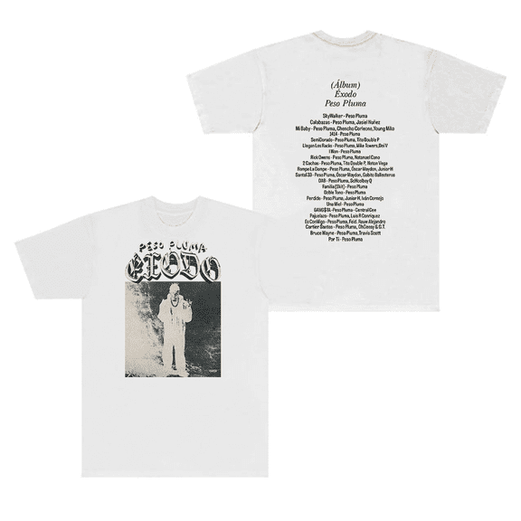 Peso Pluma Merch T-Shirt ÉXODO Album Tracklist T Shirts Summer Tees For Fans Men Women Short Sleeve Rapper Top Tee