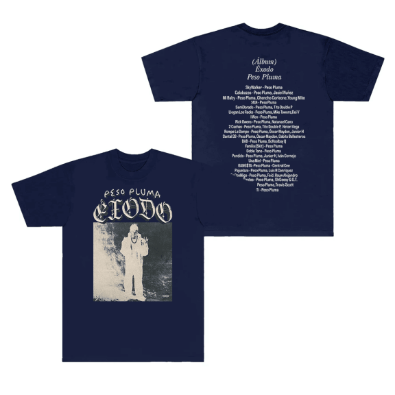 Peso Pluma Merch T-Shirt ÉXODO Album Tracklist T Shirts Summer Tees For Fans Men Women Short Sleeve Rapper Top Tee