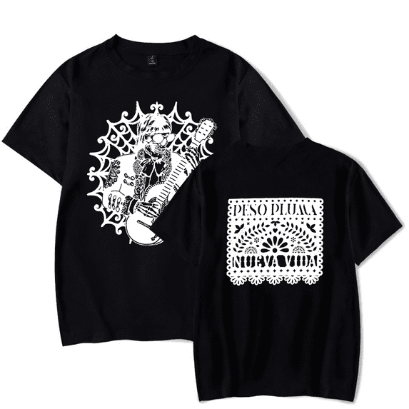 Peso Pluma Nueva Vida Tee Rapper Merch Vintage T-Shirt Short Sleeve T Shirt Men Women Top Tshirt