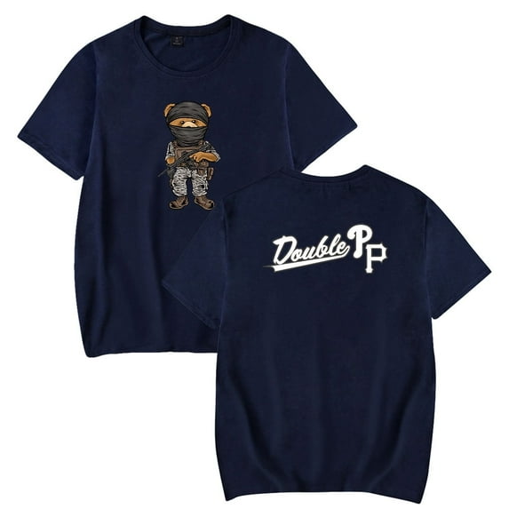 Peso Pluma Rapper HipHop Merch Double P T-shirt Women Men Summer Crewneck Short Sleeve Tee Streetwear
