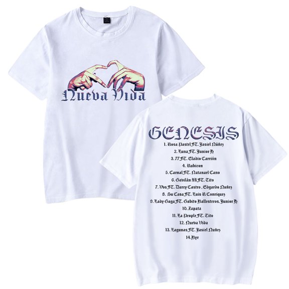 Peso Pluma T-Shirt 2023 Merch New Album Genesis Tee Women Men O-neck Short Sleeve Casual T-shirt