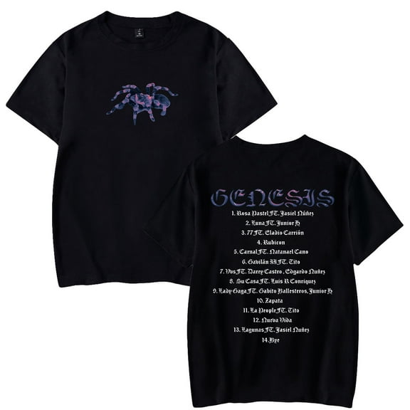 Peso Pluma T-Shirt 2023 Merch New Album Genesis Tee Women Men O-neck Short Sleeve Top
