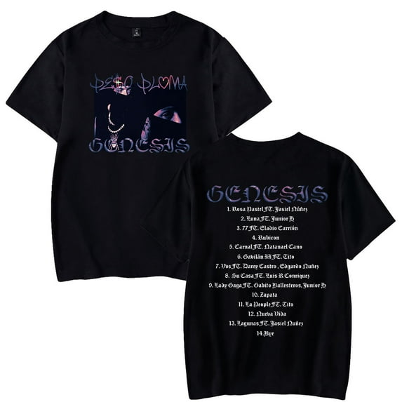 Peso Pluma T-Shirt Merch 2023 New Album Genesis Tee Women Men O-neck Short Sleeve Top