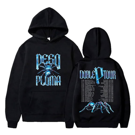 Peso Pluma Tarantula Tour Merch Hoodies PP New Logo Pullovers Women Men Fashion Casual Long Sleeve Sweatshirts