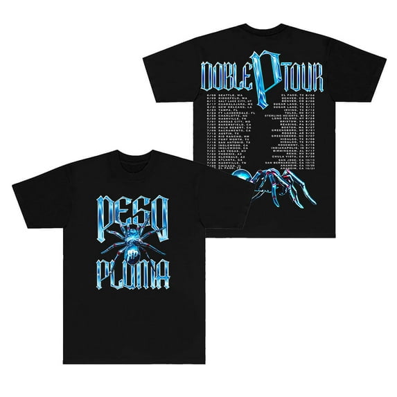 Peso Pluma Tarantula Tour Merch T-shirts PP New Logo Tee Women Men Fashion Casual Short Sleeve Crewneck
