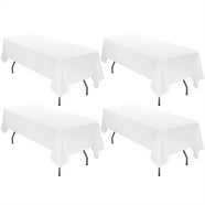 WEALUXE 2-Pack, Large 60x126 Inch White Rectangle Tablecloths, Stain ...