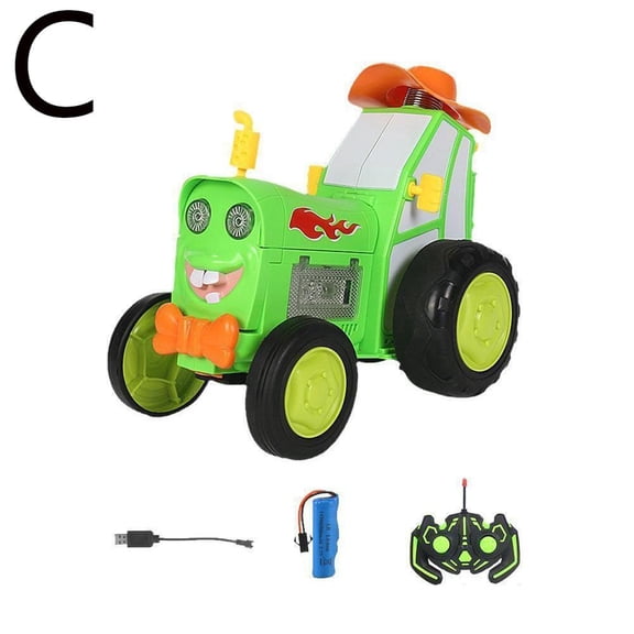 Pessrrtewg RC Car Crazy Jumping Car Dancing Car With Lights & Music Jump Fury Remote Car For Tractor Toys Stunt