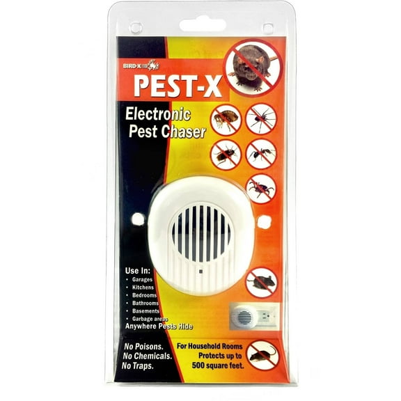 Pest-X Ultrasonic Rodent Insect Pest Repeller 500 square feet Mice Rats Spiders Ants Cockroaches