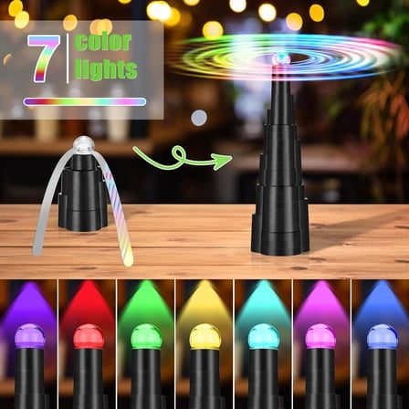 PestAvert 4-Pack Rechargeable Fly Fans for Tables, with LED Light, Safe & Foldable Indoor Outdoor Fly Fan for Dining, Parties & Picnics