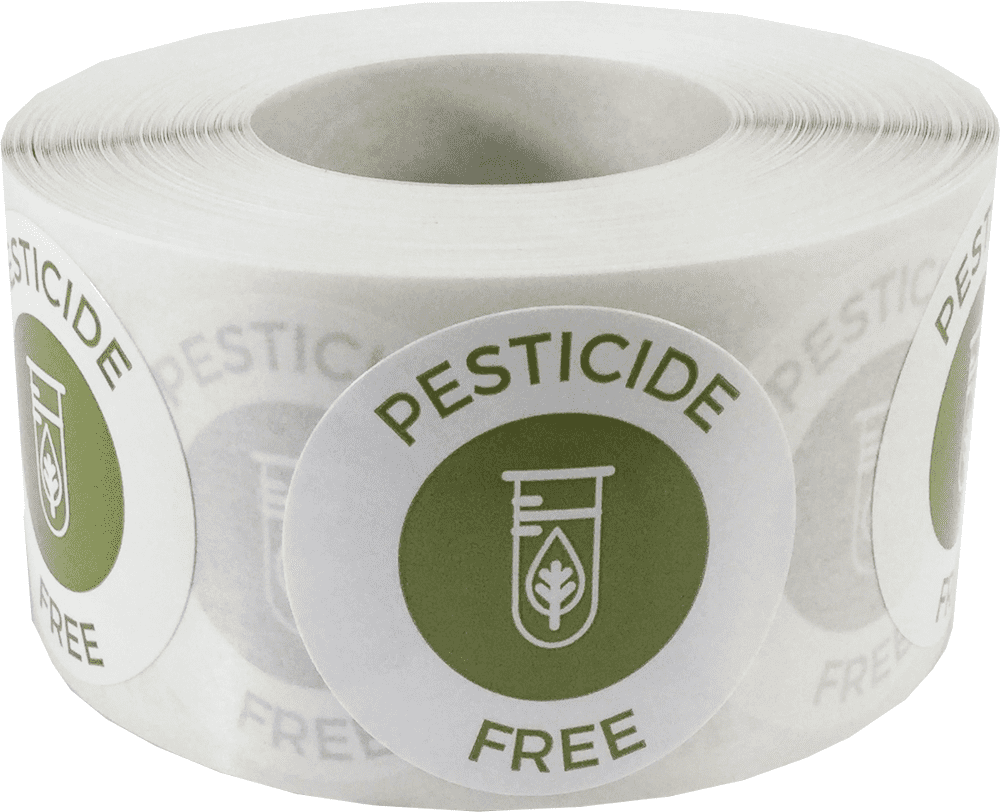 Pesticide Free Food Rotation Labels 1 1/4 Inch Round Circle Dots 500 ...